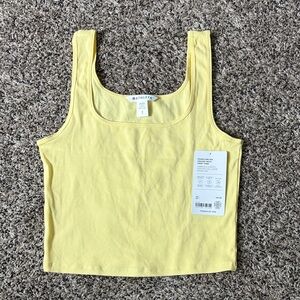 Athleta Signature rib square neck crop tank